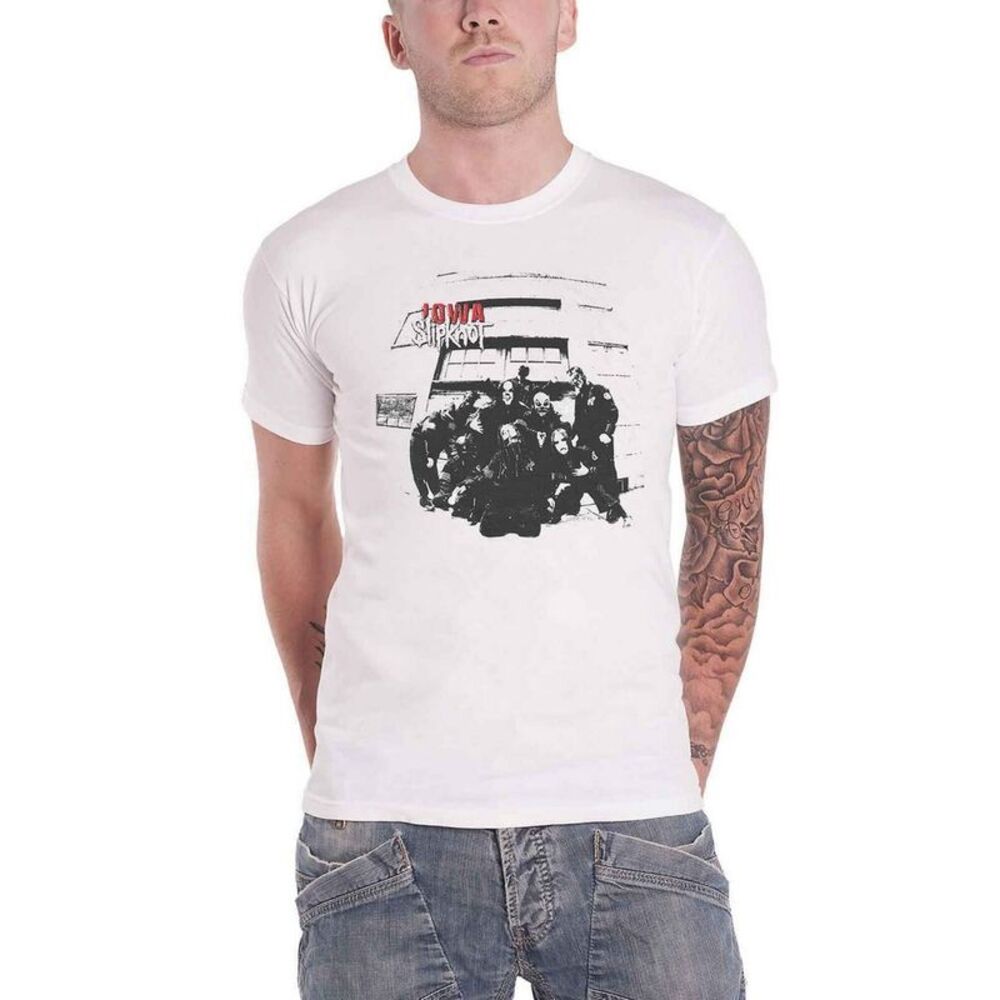 Slipknot Unisex Adult Iowa Track List T-Shirt / White